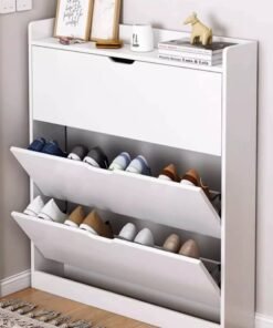 Shoe Cabinet Shoe Rack with 3-Layer Flip Drawers Large Capacity Dustproof Shoe Storage Cabinet for Household Entrance and Exit, Space Saving