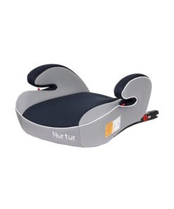Nurtur Enzo Kids Booster Car Seat - Arm Rest Seat, Blow up Narrow Backless Booster Car Seat for Travel, Suitable from 4 years to 12 years (Group 2/3) - Grey Multi
