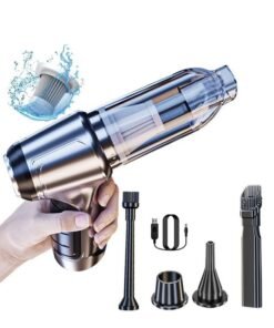 GROIC 5 in 1 Handheld Vacuum Cleaner Rechargeable, Portable Cordless Car Vacuum Cleaner for Dorm and PC with HEPA Filter, Keyboard Vacuum Cleaner Mini for Car,Office and Home Cleaning
