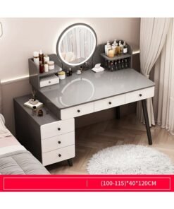 keke Multifunctional Makeup Vanity Dressing Table with Drawers 115 CM