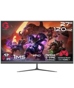 GAMEON 27 inch Gaming Monitor FHD 120Hz IPS 1ms, Wide IPS Screen Fast HDMI 2.1 and VGA Display Port Built-in Speakers Support PS5 Black
