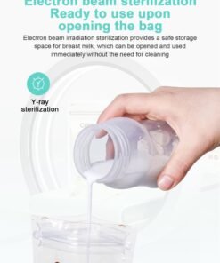 Cmbear 100 Pcs Set Breast Milk Storage Bags 8 Oz 220 ml Self Standing Leak Proof Breastmilk Storage Bag - Image 3