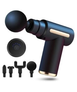 ACLIX Professional Muscle Physical Therapy, Massager With 6 Speeds And 4 Massage Heads, Deep Muscle Percussion Massager, Body Therapy To Relieve Sedentary Pain (Black)