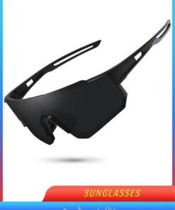 Happy D Outdoor Sports UV Protection Half Frame Sunglasses, UV400 Polarized Cycling Safety Sports Sunglasses Fishing Sunglasses, Windproof Goggles for Baseball Golf (Black)