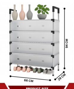 RACK STORE 5 Layer Closed Cupboard Shoe Rack with 4 Doors & Top Shelf – Shoe Organizer for entryway and Bedroom| Dust-Proof, Durable & Spacious Shoe Cabinet