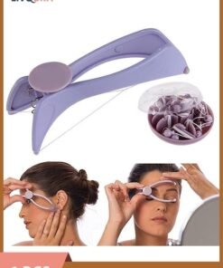 LIVQORA Manual Threading Machine for Women - Handheld Eyebrow, Face & Body Hair Removal Kit with Cotton Thread Epilator, Tweezers & Extra Threads - Portable and Painless Hair Removal Tool