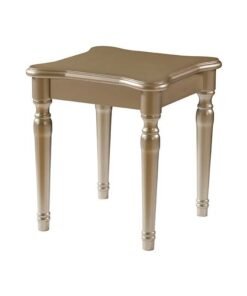 DANUBE HOME Mercedez End Table Multifunctional Living Room Small Desk Space Saving Square Side Table For Modern Home Champange 55x55x60 cm