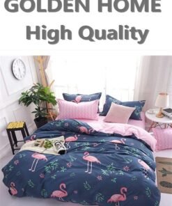 GOLDEN HOME 6 Piece King/Queen/Single size, striped pattern duvet cover set. set includes 1 Comforter Cover, 1 Fitted Bedsheet, 4 Pillowcases