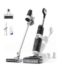 Tineco Floor One Switch S6 Stretch Wet Dry Vacuum Cleaner, Multi-Function, 180° Lay-Flat, Anti-Tangle Design, Self-Cleaning, 65Min Runtime, Dual-Edge Cleaning, Whole-House Cleaning Floor Cleaner 0.8 L 180 W FW311500SA Black