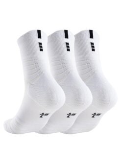 infino 3 Pairs Men's Sports Socks Anti-Blister Moisture Wicking Athletic for for Football Basketball Sports and Running Grip Socks