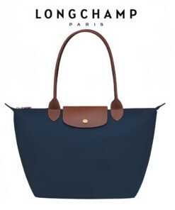 Longchamp Women's Medium Tote Bag, Handbag, Shoulder Bag Navy Classic Style
