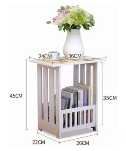TPGP Mini PVC Square Coffee Tea Table Living Room Bedroom Modern Storage Shelf Bedside White Table PVC Foam Board Table - Image 3
