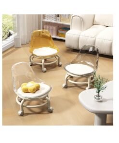 Alternative view of Low Rolling Stool Low Roller Seat Small Swivel Stool Low to Ground with Mute Wheels and Back Support for Home Cleaning Garage Fix Outdoor Picnic Salon Office Working (Yellow)