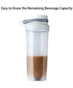 KASTWAVE Fitness Shaker Bottle, Fitness Sports Classic Protein Shaker Bottle, BPA Free, Professional Fitness cup Fashionable Portable Sport Plastic Water Shaker Bottle for Exercise - Image 5