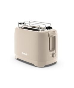 TEFAL Morning 2-Slot Toaster with Bun Warmer for Rolls | 7 Browning Levels | Stop Function | Extra-High Lift | Removable Crumb Tray | Extra-Wide Slots | 850 W TT2M1B27 Fair Grey