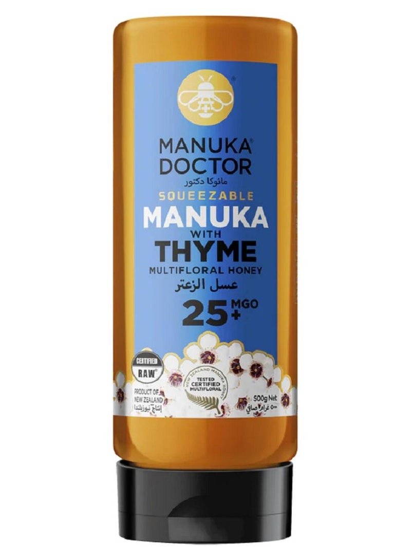 Manuka Doctor Manuka with Thyme MGO 25+ Honey Squeezable 500g