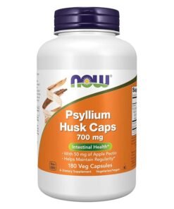 Now Foods Psyllium Husk Caps, 700 mg, 180 Veg Capsules Packaging May Vary