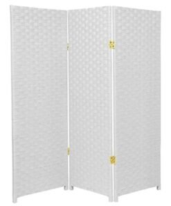 Hanaiette Room Divider / Partition 4 Panel White Color - Size ( L x W  ) 200x180 cm