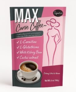 Signature Max Curve Slimming Coffee – 6oz (180g) | Whitening Coffee with Glutathione & White Kidney Bean | Best Beauty Drink for Shaping Curves