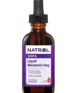 Natrol Sleep Liquid Melatonin 1mg, 2 Fl Oz, Packaging May Vary