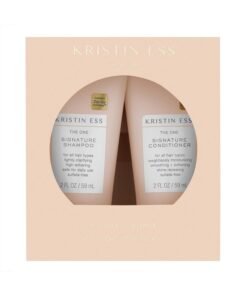 Kristin Ess Signature Travel Size Salon Shampoo + Conditioner Set for Moisture, Softness + Shine - Anti Frizz + Lightly Clarifying - Sulfate Free, Vegan + Safe for Color Treated Hair - Mini Travel Set