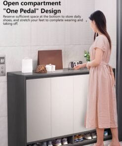Alternative view of Sharpdo Creative Modern Nordic Style Home Furniture, Large Capacity Shoe Cabinet, Entryway Shoe Rack, Behind-The-Door Storage Cabinet, Removable Shelves Wooden Shoe Organiser Shoe Rack Shoe Cabinet Behind The Door Saves Space 120*32*100 Cm