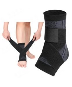 1 pice Ankle Support Brace, Adjustable Compression Ankle Support, for Men Women Achilles Tendon Support and Plantar Fasciitis, Eases Pain Swelling and Sprained Ankle Pain