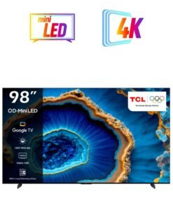 TCL 98 Inch TV 4K QD-Mini LED Smart Google TV Game Master 2.0 Dolby Vision IQ-Atmos HDR 1600 Nits Peak IMAX Enhanced 144HZ VRR - (2023 Model) 98C755 Black 98C755 Black