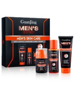 GUANJING Men's Expert Skin Care Sets Skin Cleaning and Care Gift Set Men's Daily Skincare Set for Firming Fines Lines Includes Oil Control Toner Cleanser and Moisturizer Set for Men 3 Piece Set