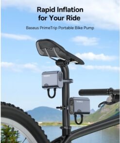 Alternative view of Baseus Wireless Bike Tire Inflator, Portable Air Compressor for Quick Inflation up to 150psi, Electric Tire Air Pump with Real-time Status LED Display, Ideal for Bicycles, E-Bikes, and More, Compact Design for Easy Storage and Use During Emergencies