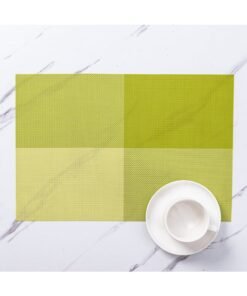 Japanese Style Tian Character Grid PVC Square British European Style Insulated Placemat Table Mat Cloth Mat Western Food Hotel Supplies In Stock