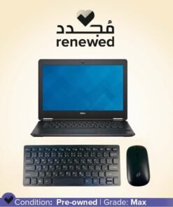 DELL Renewed - Latitude E7270 With 12.5 Inch HD Display,Core i5 Processor/6th Gen/8GB RAM/256GB SSD/Intel HD Graphics/Windows 10 With Keyboard + Mouse English Black
