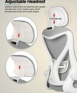 Alternative view of DROGO premium Ergonomic Office Chair for Work from Home, High Back Computer Chair with Mesh, Flip-up Armrest, Recline, Adjustable Seat & Lumbar Support Mesh Chair for Office