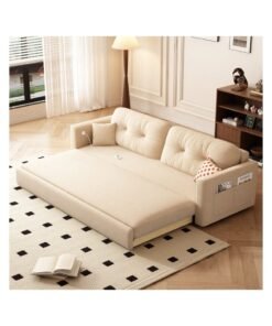 Organized Home Microfibres leather sofa bed dual-purpose foldable small apartment living room retractable multifunctional office apartment 2024 new