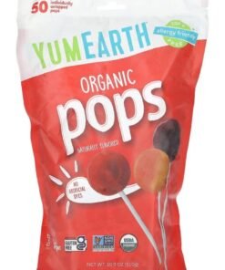 YumEarth Yum Earth, Organic Lollipops, Assorted Flavors, 50 Lollipops, 10.9 oz (310 g)