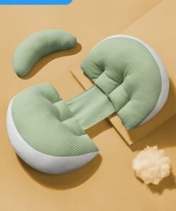 Soft Touch Pregnancy Pillow Portable Adjustable Side Pillow Waist Support Side Sleeping Pillow Maternity Back Support Pillow for Pregnant Women Body Pillow Support for Back Belly and Waist(Green）