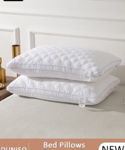 DUNISO Luxury Super Soft Pillows for Sleeping Set of 2 Standard Size Side Sleeping Bed Pillow for Side Back Stomach Sleepers Hotel Collection Bed Pillows Easy Care Premium Quality