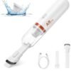 Baseus Handheld Vacuum Cleaner, Cordless Rechargeable Car Vacuum with Ultra Low Noise and Type-C Fast Charging in 3 Hours, Mini Handheld Vacuum, Small Dust Remover for Dog/Cat Hair, Keyboard, Car (White)