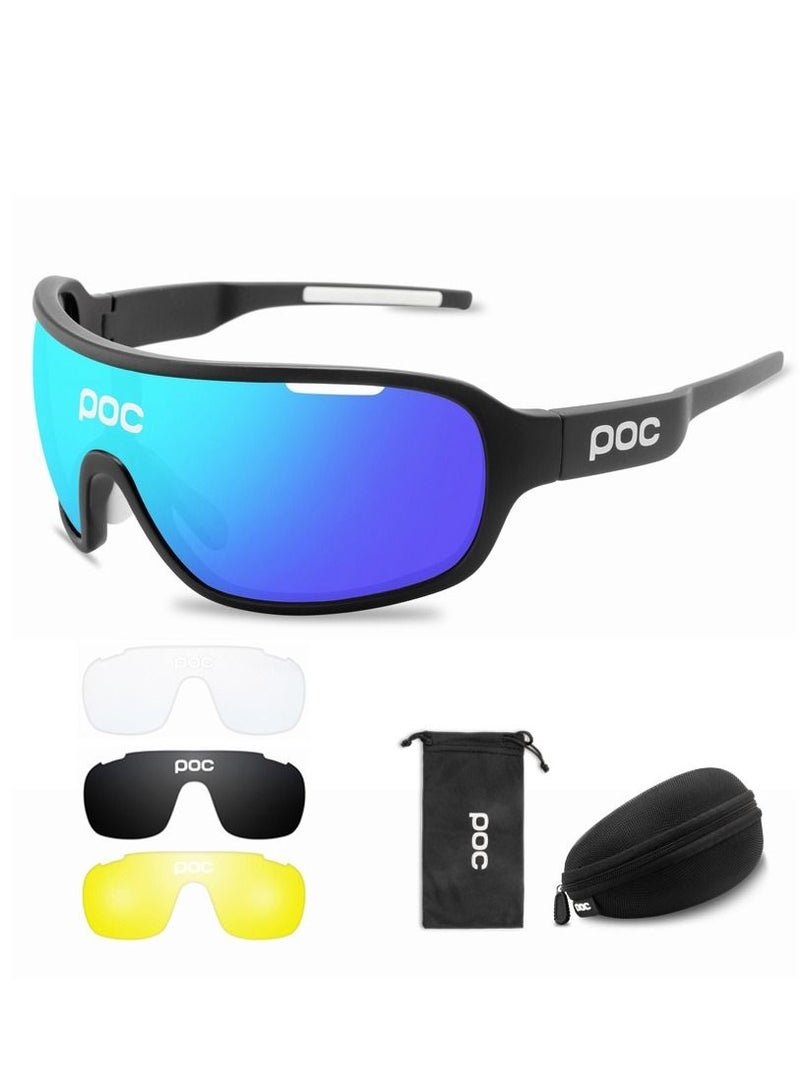 POC 4 Lens Cycling Sunglasses Outdoor Eyewear Men Women Cycling Glasses
