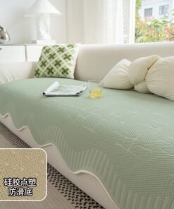 Summer Straight Leather Sofa Cushion One-Piece Fixed Anti-Slip Cushion Summer Sofa Cover Cloth