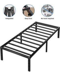 RATSAW Twin Bed Frame 202 x 95cm Metal Platform Bed Frame Mattress Foundation with Steel Slat Support Under Foundation Storage No Box Spring Needed Easy Assembly - Image 4
