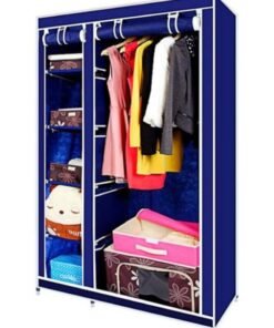 Raxoom Portable Clothing Wardrobe Cabinet Fabric Cover and Household Items Storage Wardrobe 175 x 45 x 110cm (Cyan)