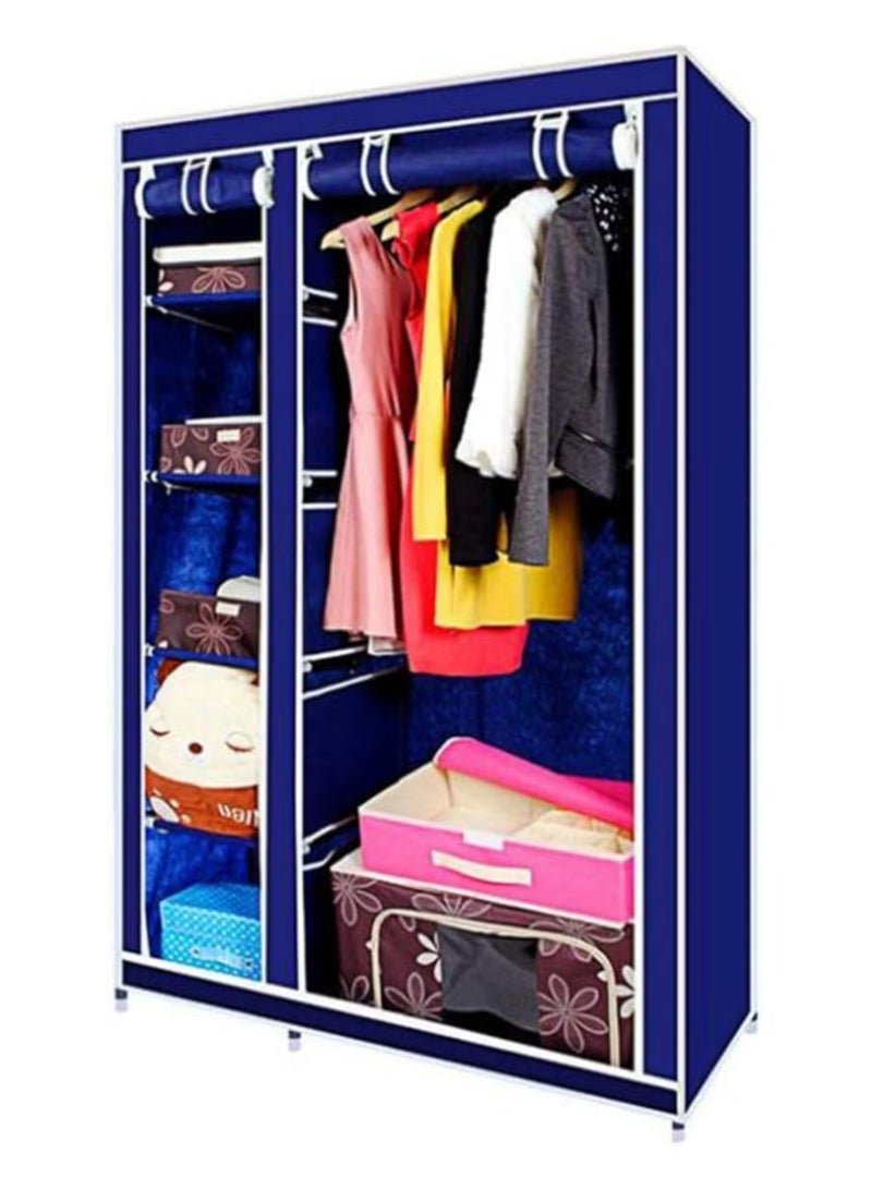 Raxoom Portable Clothing Wardrobe Cabinet Fabric Cover and Household Items Storage Wardrobe 175 x 45 x 110cm (Cyan)