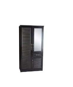 Galaxy Design 2 Door Wooden Wardrobe With 1 Drawer Size (100 x 200 x 55 cm) Color Wenge/Dark Brown