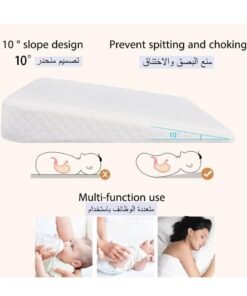 Gonice Baby Wedge Pillow ,Soft Round Crib Wedge Pillow With Washable Cover,Feeding Pillows for Reflux Baby Sleep - Image 4