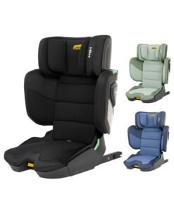 Jovikids Rober I-Size Booster Seat 100–150 Cm (3–12 Years) Isofix+Foldable Adjustable Heightandwidth Ece R129/E4 Certified Cabin Size Portable And Travel-Friendly Removable And Washable Cover Black