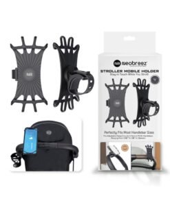 Neobreez 360° Rotating Silicone Adjustable Mobile Phone Holder | Universal Anti-Shake Mount for Bike,  Bicycle,  Motorcycle,  Stroller,  Pram,  Pushchair,  Buggy,  Shopping Cart | Compatible with iPhone