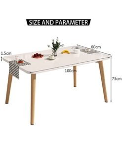 Modern Rectangle Table, Eames Dining Table, Simple Modern Wood Dining Table for Living Room/Office/Meeting Modern Rectangle Table（100CM））