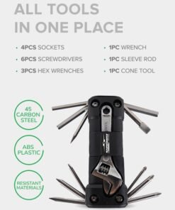 SHARMAX 16-in-1 Bicycle Multi-Tool, Lightweight Bike Repair and Maintenance Kit for Mountain, Road Bicycle - Image 3