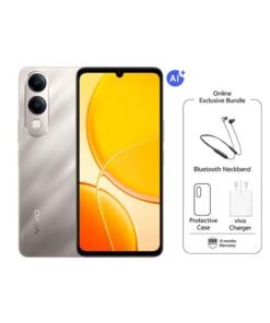 vivo Y19s AI 5G Titanium Gold 4+4GB RAM 128GB 6000mAh| 50MP Camera With Exclusive Gifts 44 W Charger With Neck Band - Middle East Version
